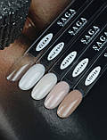 Гель для нарощування Saga Stiff Gel 03 густой гель-желе молочно рожевий, фото 4