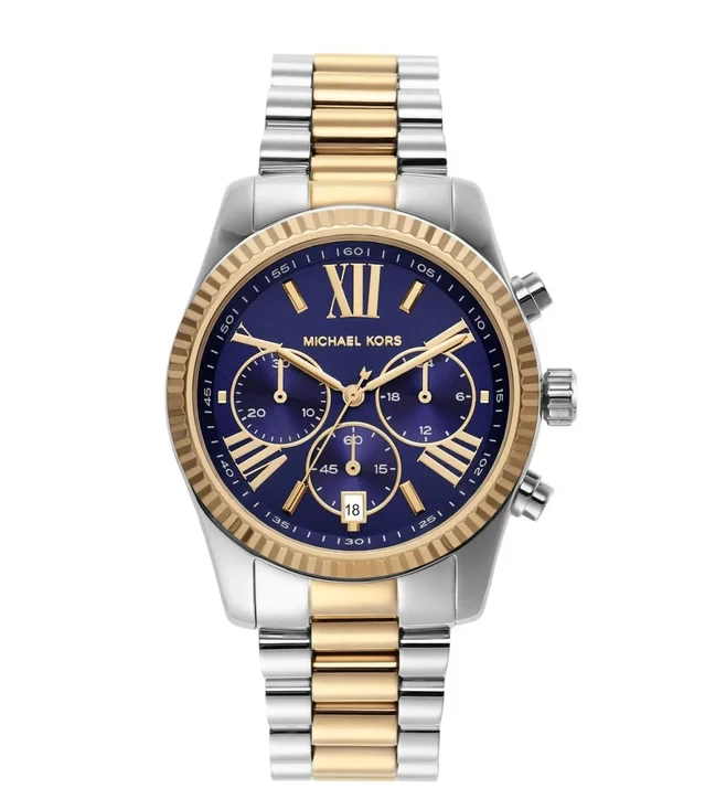 Часы MICHAEL KORS Lexington MK8412 Navy Dial Unisex Bicolor 45mm 100m