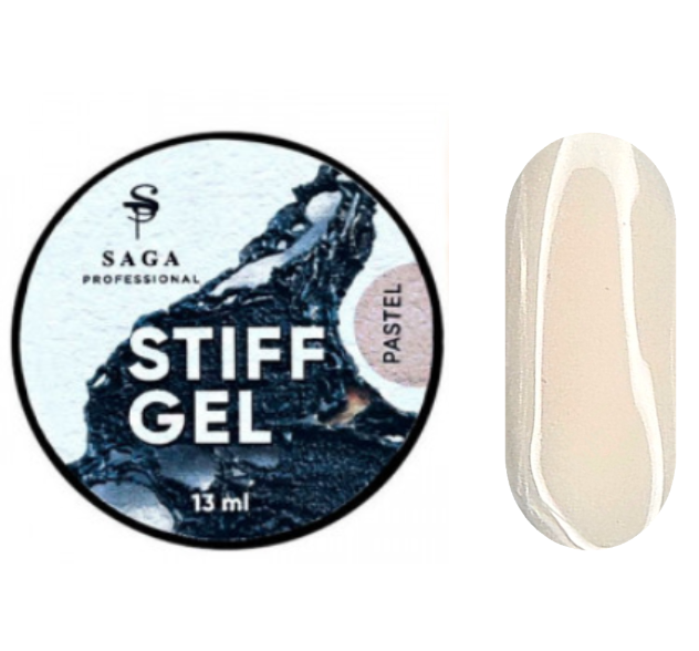 Гель для нарощування Saga Stiff Gel 02 густой гель-желе пастель