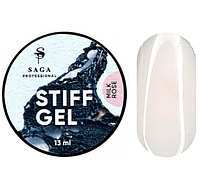 Гель для наращивания Saga Stiff Gel 03 густой гель-желе молочно розовый