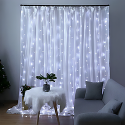 Гірлянда Штора від мережі, 3х1м, RD-9002, 150LED, Біле світло / Новорічна гірлянда водоспад на вікно