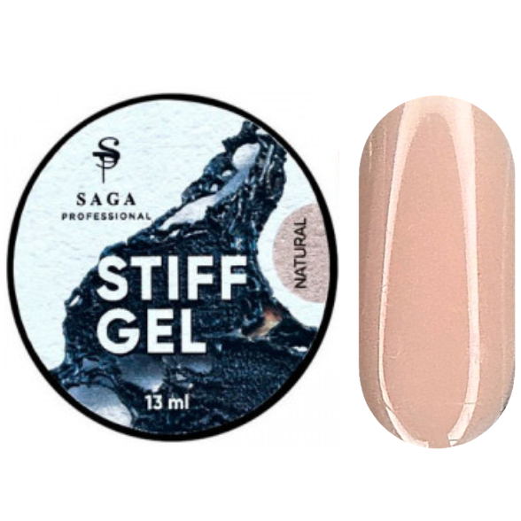 Гель для нарощування Saga Stiff Gel 04 густой гель-желе натуральний