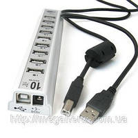 USB-хаб hub 10 портів розгалужувач активний
