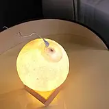 USB нічник-зволожувач повітря 3D Moon Місяць 880 мл, фото 4