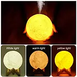 USB нічник-зволожувач повітря 3D Moon Місяць 880 мл, фото 6