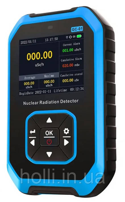 Лічильник Гейгера - FNIRSI GC-01, Дозиметр побутовий на акамуляторі, счетчик гейгера, Дозиметр, радиометр