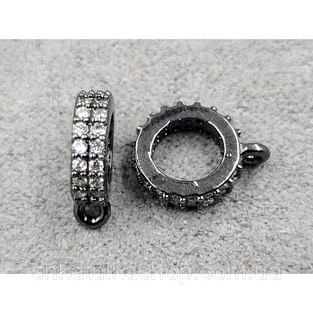 Бейл 9*2,8мм, тримач для кулона з фіанітами, фото 1