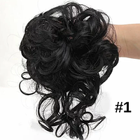 Жіноча гумка для волосся, шиньйон гумка для волосся виготовлена з термостійкого волокна чорна