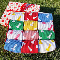 Класний чоловічий набір шкарпеток на 12 пар 40-45 р різнобарвні та оригінальні, трикотажні, гарні та високі