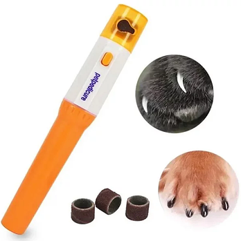 Точилка для кігтів котів та собак електрична працює від двох батарейок типу АА діаметр отвору 8 мм