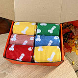 Гарний подарунковий чоловічий набір шкарпеток на 12 пар 40-45 р якісні та демісезонні, повсякденні та високі, фото 3