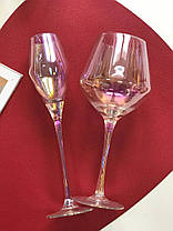 Великі келихи для червоного вина 660 мл хамелеон Фарба сучасні стильні оригінальний посуд на подарунок, фото 4