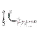 Сифон для ванни Lidz (WHI) 60 03 V002 02 з ревізією (вихід 50 мм), фото 2