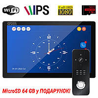 Комплект Wi-Fi домофону 10 дюймів з панеллю виклику SEVEN DP-7517/07Kit black