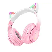 Навушники HOCO W42 Cat ears BT headphones Cherry Blossom