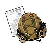 Комплект Шолом тактичний FAST Helmet NIJ IIIA + Навушники Earmor M32H MOD3 + КАВЕР, фото 3