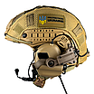 Комплект Шолом тактичний FAST Helmet NIJ IIIA + Навушники Earmor M32 MOD3 з чебурашкою + кавер мультикам, фото 3