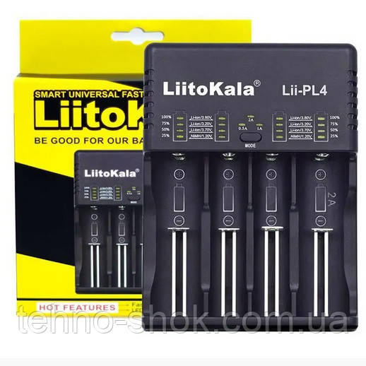 Зарядний пристрій LiitoKala Lii-PL4, 4x10440 /14500 /16340 /17335 /17500 /17670 /18490 /18650/ 22650