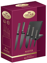 Набір ножів OSCAR MASTER Набір із 5 ножів + обробна дошка OSR-11002-6, фото 2