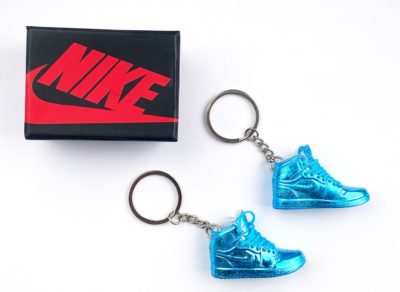 Мини обувь, фингер шузы, брелок Nike AIR Jordan All Blue з коробкою Black, фото 1