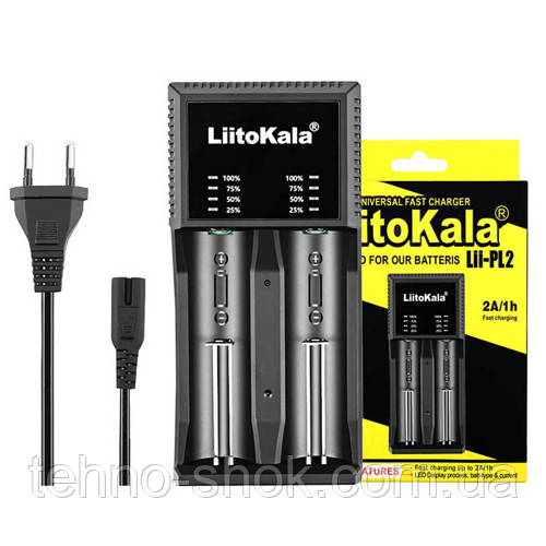 Зарядний пристрій LiitoKala Lii-PL2, 2x10440 /14500 /16340 /17335 /17500 /17670 /18490 /18650 /22650