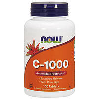 NOW Vitamin C-1000 with rose hips (100 tabs)