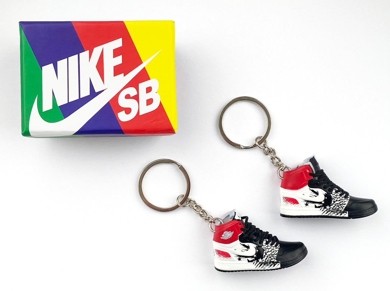 Мини обувь, фингер шузы, брелок Nike AIR Jordan Stripe Stars Blk 23 з коробкою Color