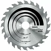 Пильный диск Bosch Optiline Wood 190х20х24Т 2608640612