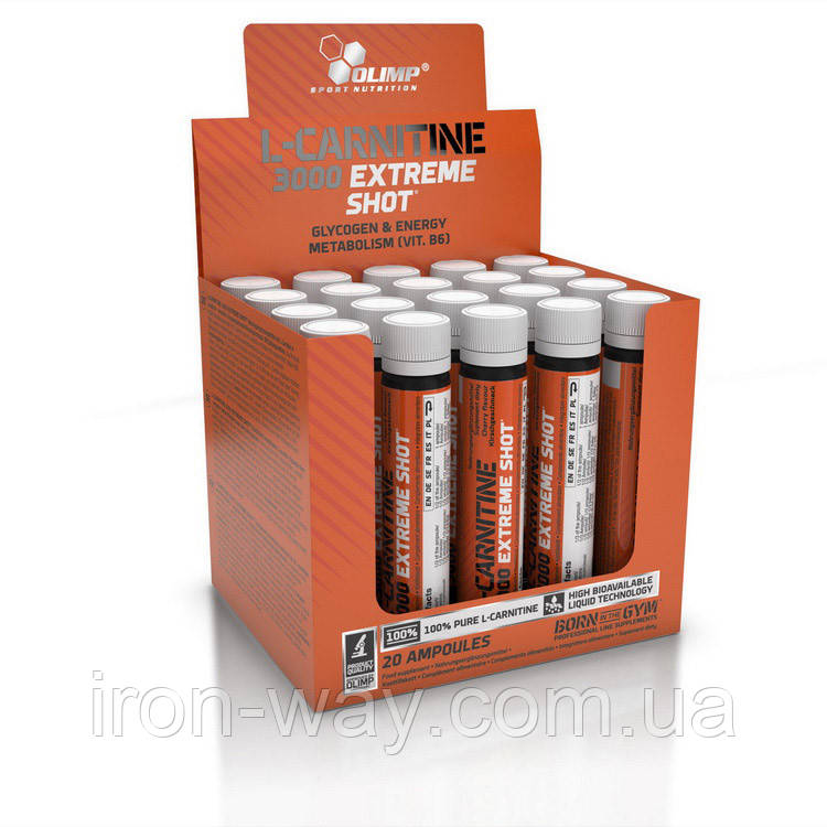Olimp L-Carnitine 3000 Extreme Shot Ampoule (20*25 ml, cherry)