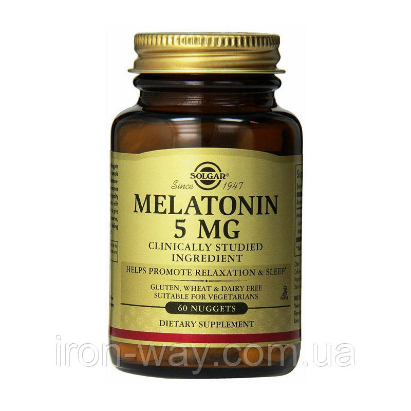 Solgar Melatonin 5 mg (60 nuggets), фото 1