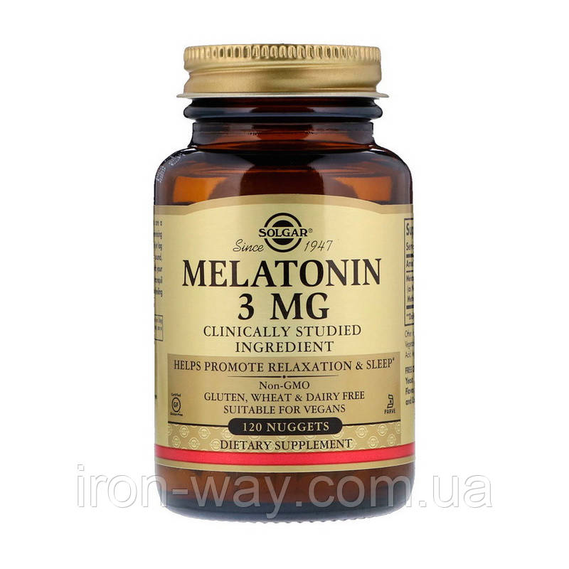 Solgar Melatonin 3 mg (120 nuggets), фото 1