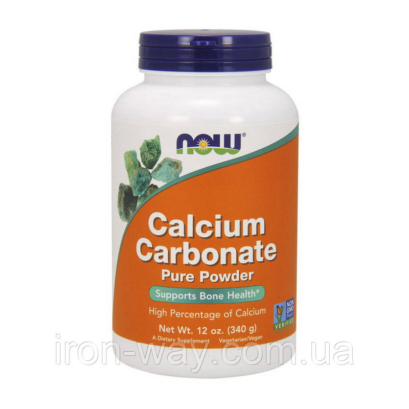 NOW Calcium Carbonate (340 g), фото 1