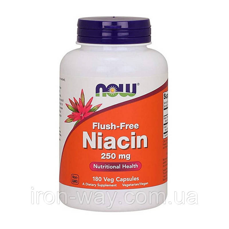 NOW Flush-Free Niacin 250 mg (180 vcaps)