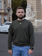 Світшот чоловічий Status Ukraine "Тризуб" колір хакі