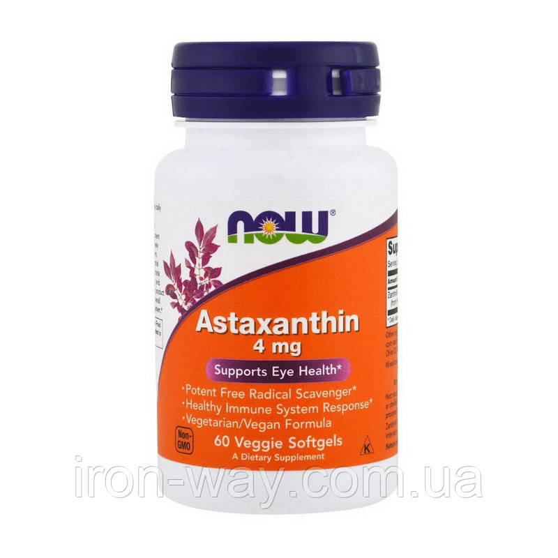 NOW Astaxanthin 4 mg (60 veg softgels)