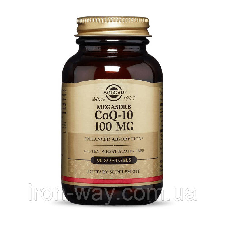 Solgar CoQ-10 100 mg megasorb (90 softgels), фото 1
