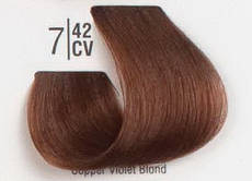 Фарба для волосся SpaMaster Болгарія-Франція Професійна фарба для волосся 100 МЛ 7/42CV Мідний перламутровий блонд SPA Cream Color Професійний барвник для волосся
