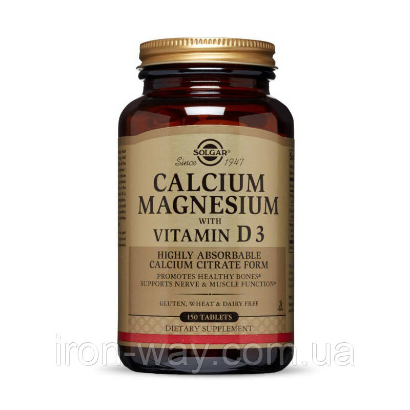 Solgar Calcium Magnesium with Vitamin D3 (150 tab)