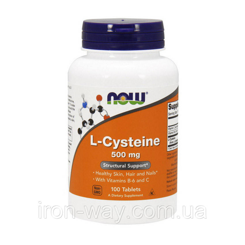 NOW L-Cysteine 500 mg (100 tabs), фото 1