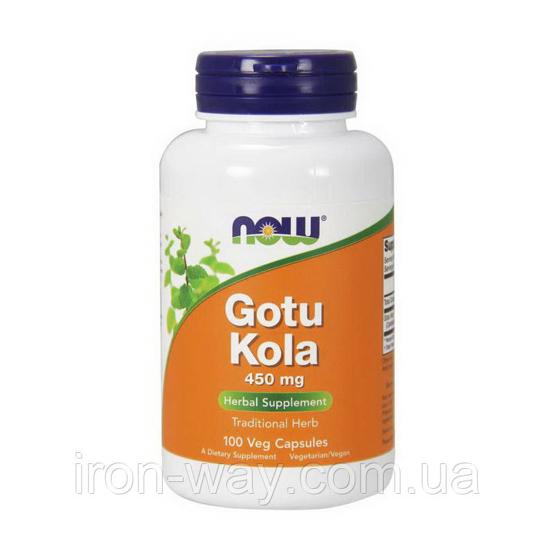 NOW Gotu Kola 450 mg (100 veg caps), фото 1