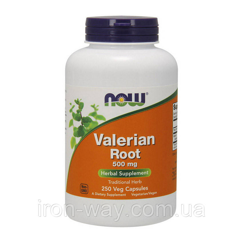 NOW Valerian Root 500 mg (250 veg caps), фото 1