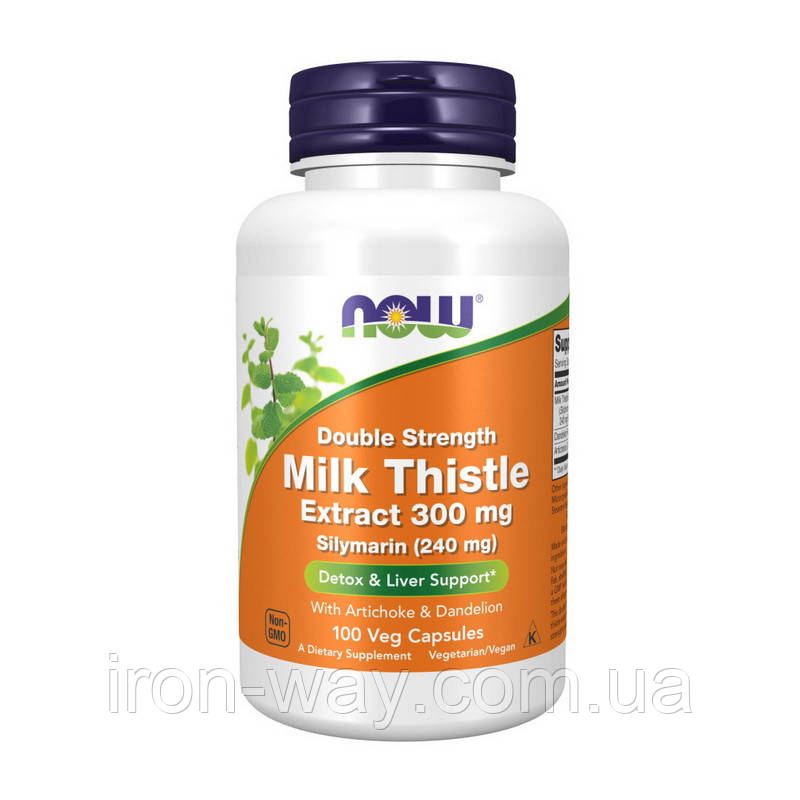 NOW Milk Thistle Extract 300 mg (100 veg caps), фото 1