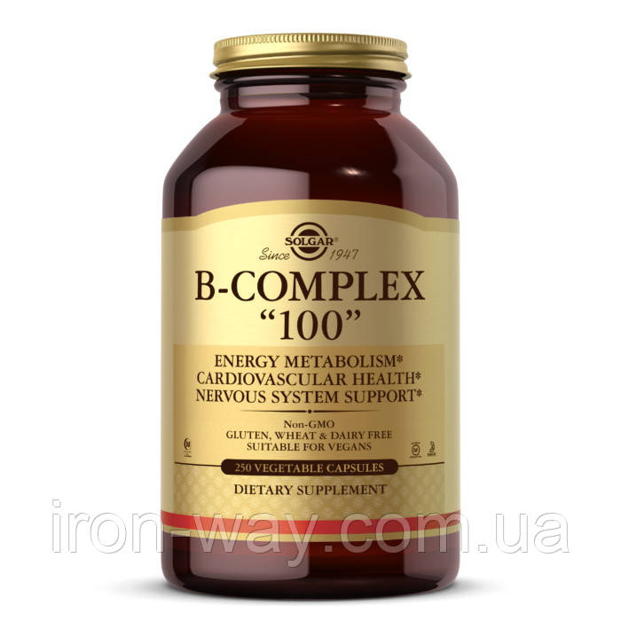 Solgar B-Complex "100" (250 veg caps), фото 1