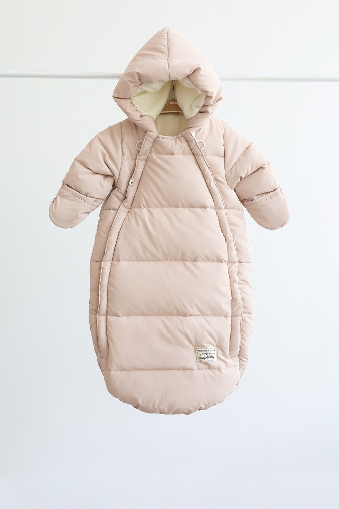 Пуховий комбінезон-конверт, Zuma бежевий, фото 1