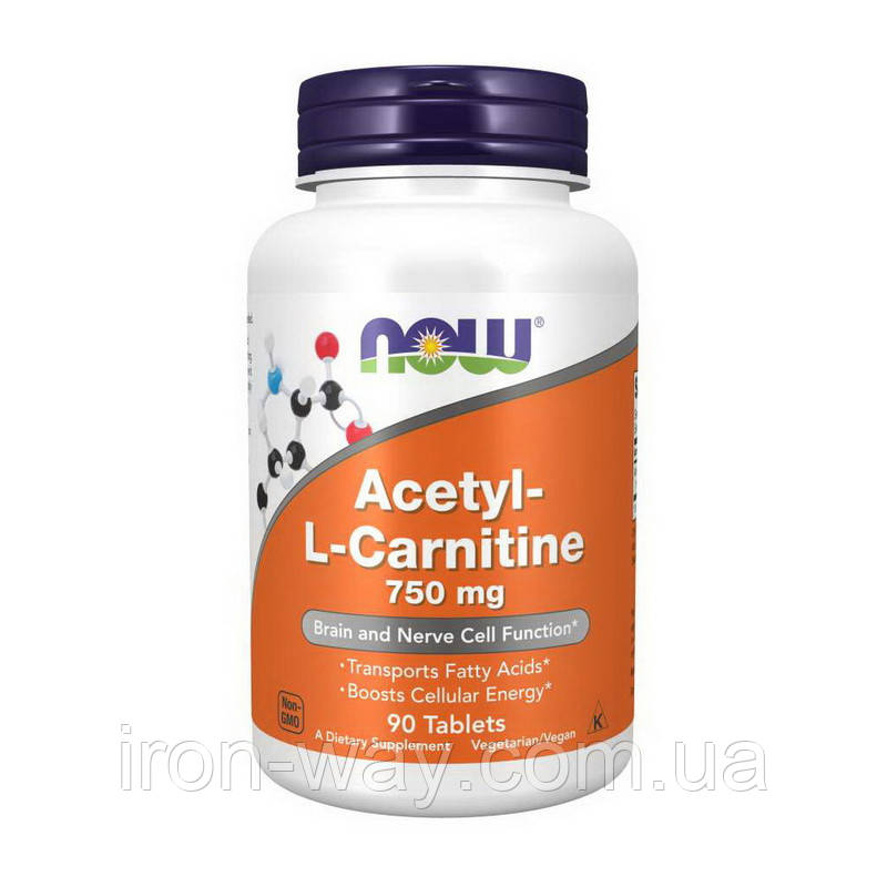 NOW Acetyl-L-Carnitine 750 mg (90 tab)