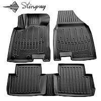 Резиновые 3D коврики в салон на Nissan Qashqai+2 2008-2014 Stingray