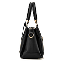 Модна жіноча сумка з брелоком, стильна велика жіноча сумочка екошкіра, фото 5