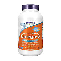 NOW Omega-3 Molecularly Distilled (200 fish softgels)