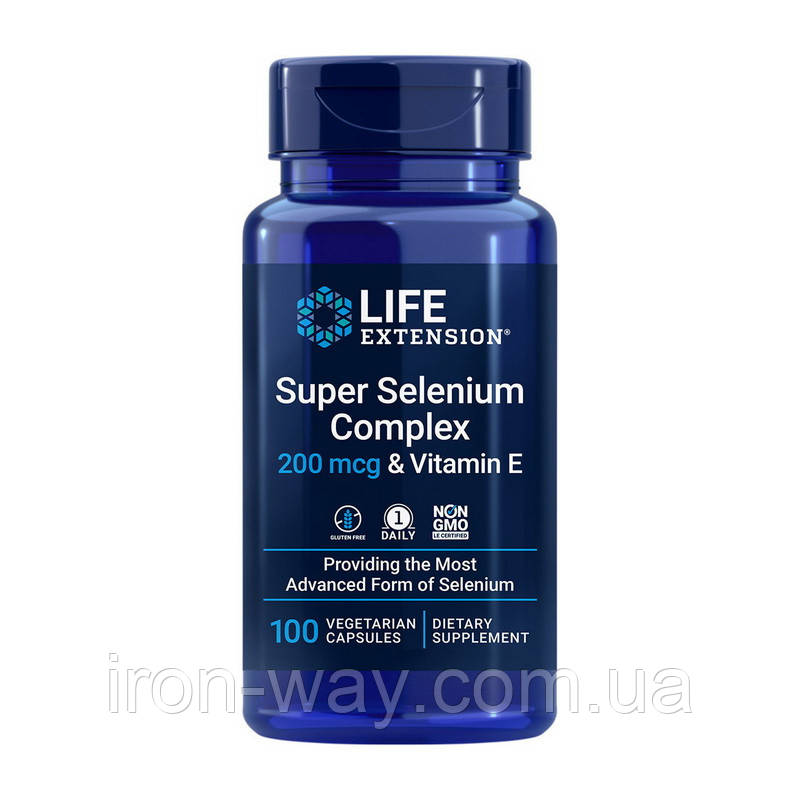 Life Extension Super Selenium Complex 200 mcg & Vitamin E (100 veg caps)