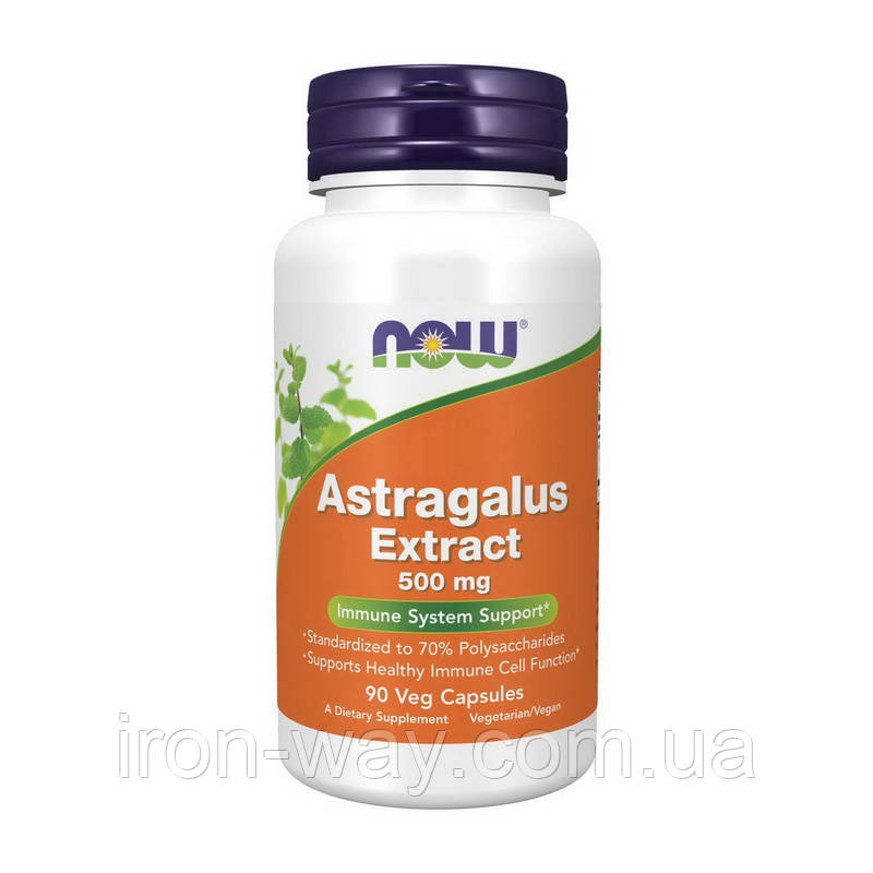 NOW Astragalus Extract 500 mg (90 veg caps), фото 1